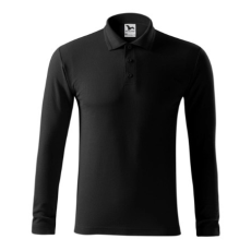 Malfini ADL221 PIQUE Galléros hosszú ujjú férfi póló (fekete, XL) Malfini