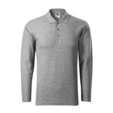 Malfini ADL221 PIQUE Galléros hosszú ujjú férfi póló (sötétszürke, 3XL) Malfini munkaruha