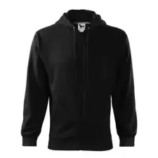 Malfini ADL410 TRENDY ZIPPER Cipzáros férfi pulóver (fekete, 3XL) Malfini munkaruha