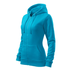 Malfini ADL411 TRENDY ZIPPER Cipzáros női pulóver (türkiz, XXL) Malfini