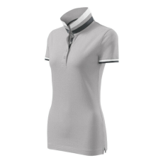 Malfini Collar Up galléros póló női ezüstszürke S