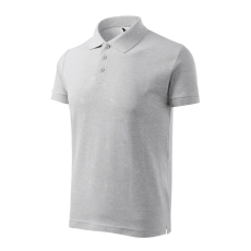 Malfini Cotton galléros póló férfi világosszürke melírozott 3XL