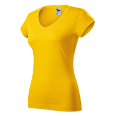 Malfini Fit V-neck póló női sárga S