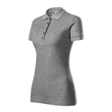 Malfini Galléros póló női Cotton Heavy 216 sötétszürke melírozott 2XL méret