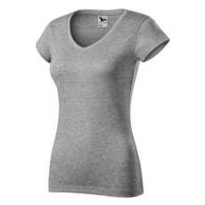 Malfini Női póló, Fit V-nyakú 162, Malfini Grey XS