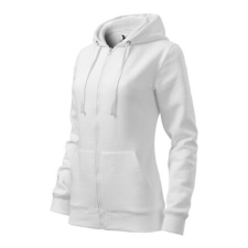Malfini Női pulóver, Trendy Zipper 411, Malfini S White női pulóver, kardigán