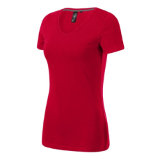 MALFINI Premium Action V-neck póló női F1 piros S