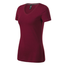 MALFINI Premium Action V-neck póló női garnet 2XL