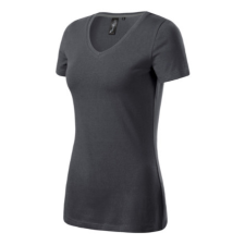 MALFINI Premium Action V-neck póló női light anthracite M munkaruha