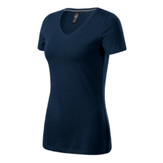 MALFINI Premium Action V-neck póló női tengerészkék L
