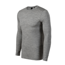 MALFINI Premium Merino Rise LS póló férfi sötétszürke melírozott 2XL munkaruha