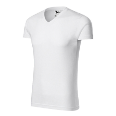 Malfini Slim Fit V-neck póló férfi fehér S