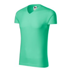 Malfini Slim Fit V-neck póló férfi menta 2XL