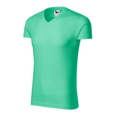 Malfini Slim Fit V-neck póló férfi menta XL munkaruha