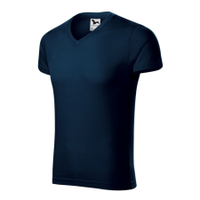 Malfini Slim Fit V-neck póló férfi tengerészkék S munkaruha