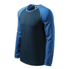 Malfini Street LS póló unisex tengerészkék M