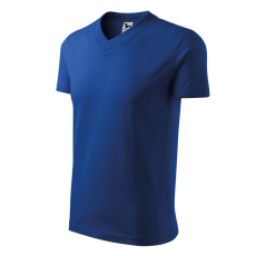 Malfini V-neck póló unisex királykék M