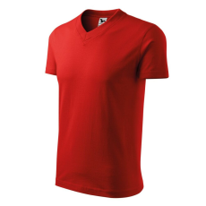 Malfini V-neck póló unisex piros 3XL