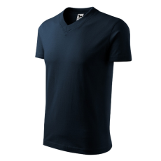 Malfini V-neck póló unisex tengerészkék S