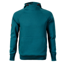 Malfini Vertex ADLW43 Kapucnis férfi pulóver (petrol kék, 3XL) munkaruha