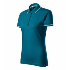 MALFINIPREMIUM 253 Malfinipremium Perfection plain női galléros póló petrol kék - XL