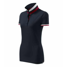 MALFINIPREMIUM 257 Malfinipremium Collar Up galléros női póló szürkéskék - L