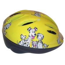 Mali dalmatás gyermek kerékpáros sisak [sárga, 50-56 cm (M)] kerékpáros sisak