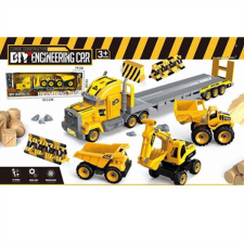 Malis Építőgép szállító kamion autópálya és játékautó