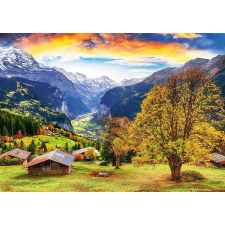 Malownikus alpesi falu 1000 darabos puzzle puzzle, kirakós