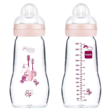 Mam Feel Good 260ml Premium üvegből készült cumisüveg 2+ mókus és madár cumisüveg