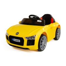 Mamido Elektromos kisautó Fast Wing eco-bőr sárga elektromos járgány