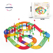 Mamido Mágneses építőkocka verseny pálya 185 darab MT1499 barkácsolás, építés