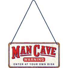  Man Cave Warning – Fémtábla dekoráció