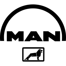 MAN logo matrica 15cm x 15cm fekete autó dekoráció
