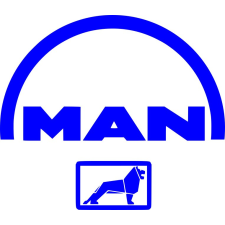 MAN logo matrica 25cm x 25cm kék autó dekoráció