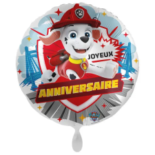  Mancs Őrjárat Marshall Joyeux Anniversaire fólia lufi 43 cm party kellék