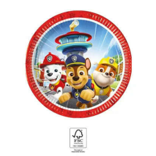 Mancs Őrjárat Rescue Heroes papírtányér 8 db-os 20 cm FSC party kellék