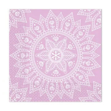  Mandala Purple White szalvéta 20 db-os, 33x33 cm FSC papírárú, csomagoló és tárolóeszköz