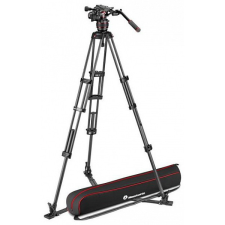 Manfrotto Nitrotech 608 &amp; CF Twin GS video fej + karbon állvány fotó állvány