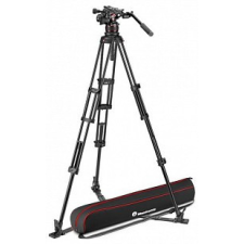 Manfrotto Nitrotech 612 &amp; Alu Twin GS video fej + alu állvány fotó állvány