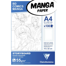  Manga-Block für Storyboard A4 100 Blatt 55g, mit einfachem Raster idegen nyelvű könyv