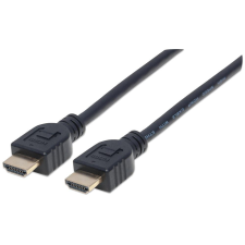 MANHATTAN 353946 HDMI/HDMI V2.0 monitor kábel 3m Fekete kábel és adapter