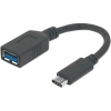 MANHATTAN 355285 USB kábel 0,15 M USB 3.2 Gen 1 (3.1 Gen 1) USB C USB A Fekete (355285)