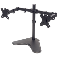 MANHATTAN asztali állvány - dupla karos, 2db monitor részére (8kg/monitor, 13"-32"-ig, fekete)  (461559) (461559) monitor kellék