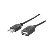 MANHATTAN Kábel - USB hosszabbító kábel (USB2.0, 180cm, Fekete) (MANHATTAN_338653) kábel és adapter