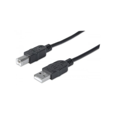 MANHATTAN Kábel - USB nyomtató kábel (USB2.0, 180cm, Fekete) kábel és adapter