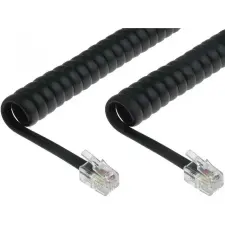 MANHATTAN RJ-10 Összekötő Fekete 6m TCK-06-BK kábel és adapter