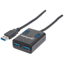MANHATTAN SuperSpeed USB 3.0 Hub 162296 hub és switch