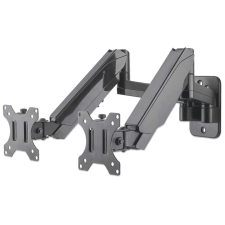 MANHATTAN Universal Gas Spring Dual Monitor Wall Mount Black (461627) monitor kellék