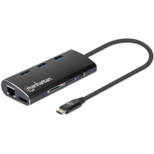 MANHATTAN USB -C 3.2 Gen 1-Adapter,HDMI,USB,USB-C-PD,RJ45,SD (152440) kábel és adapter